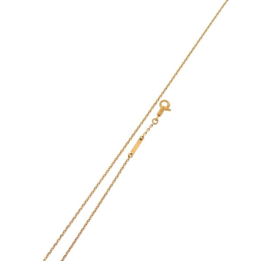 Celine Triomphe Sparkle Metal Rhinestone Gold Necklace - Picture 8 of 10